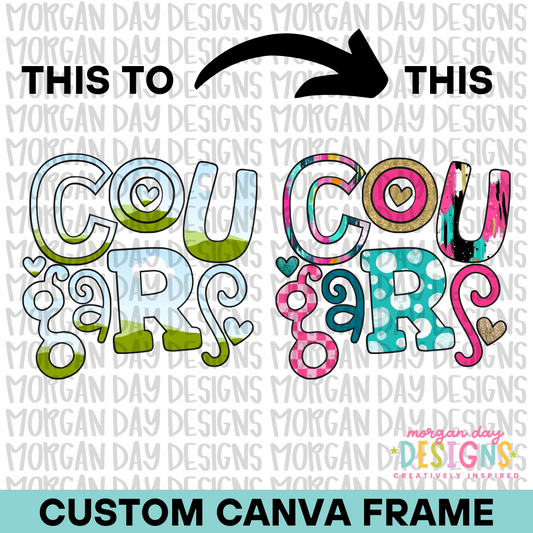 Custom Mascot Canva Frame