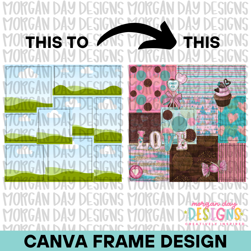 Patchwork Background Canva Frame