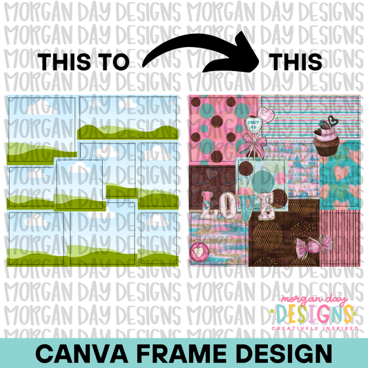 Patchwork Seamless Background Canva Frame