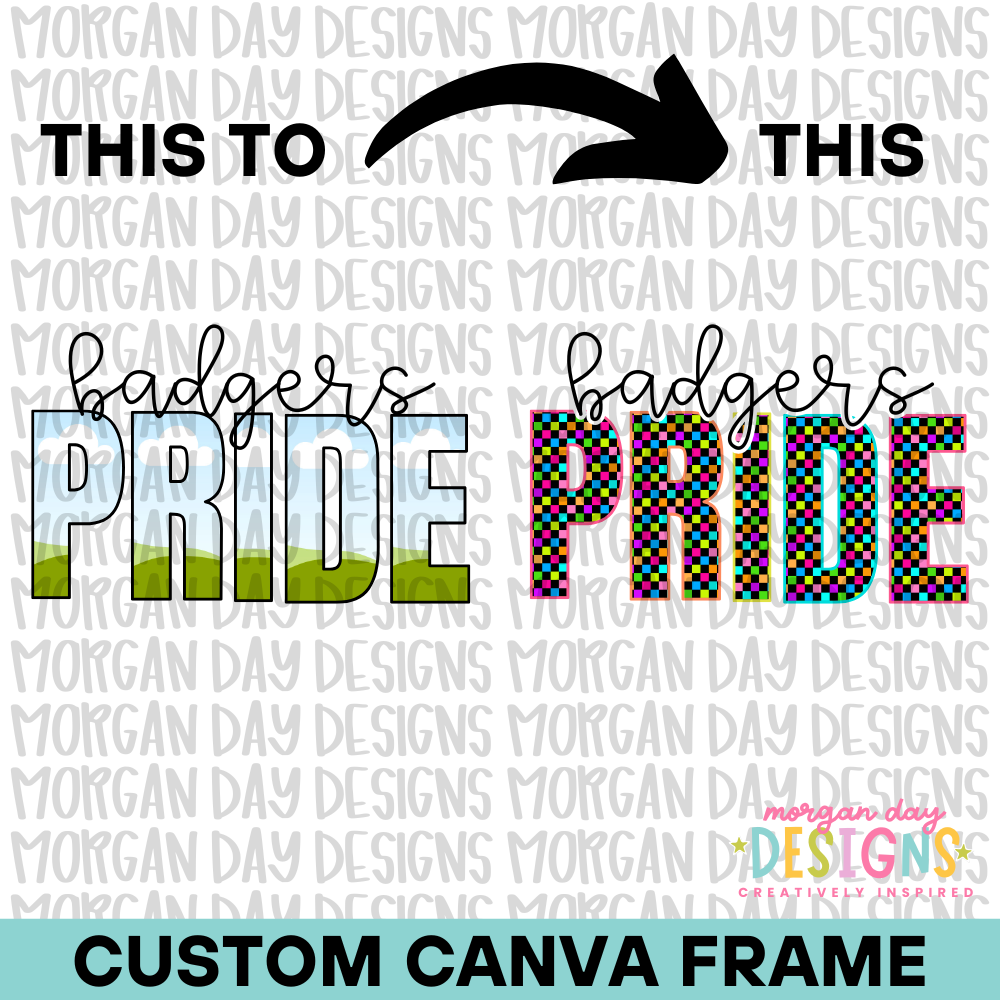Custom Mascot Canva Frame