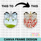 Coquette Christmas Ornament Canva Frame