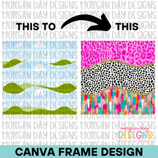 Wavy Background Canva Frame