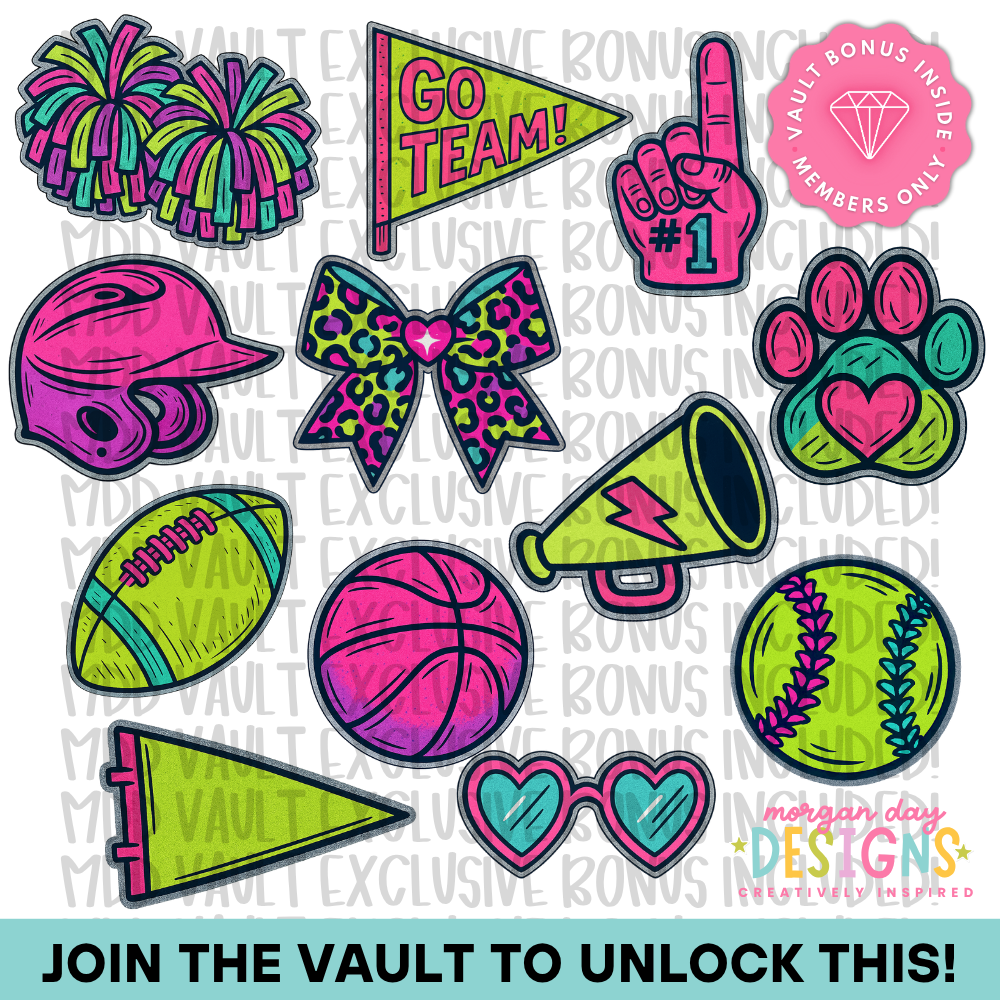 Neon Mascot Clipart Bundle