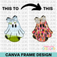 Coquette Ghost Canva Frame