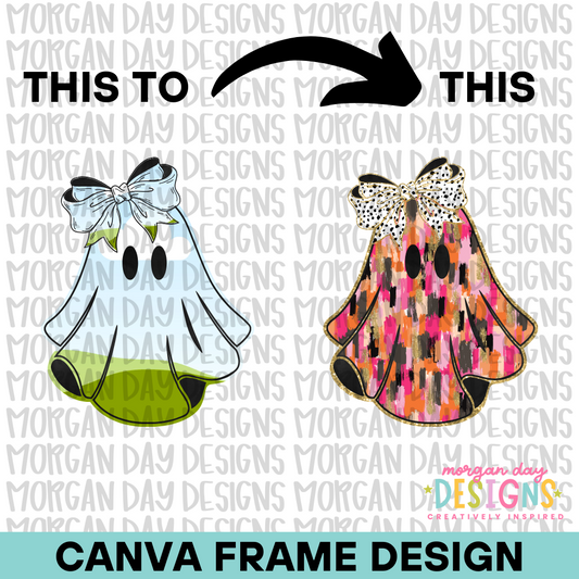 Coquette Ghost Canva Frame