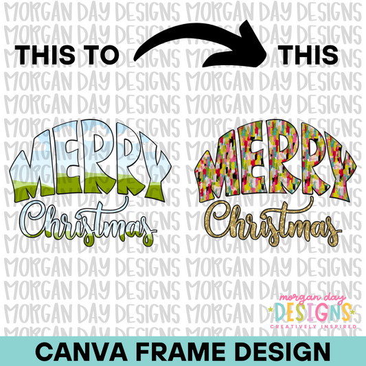 Merry Christmas Canva Frame