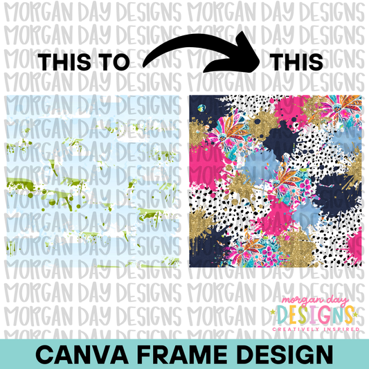 Paint Splatter Background Canva Frame