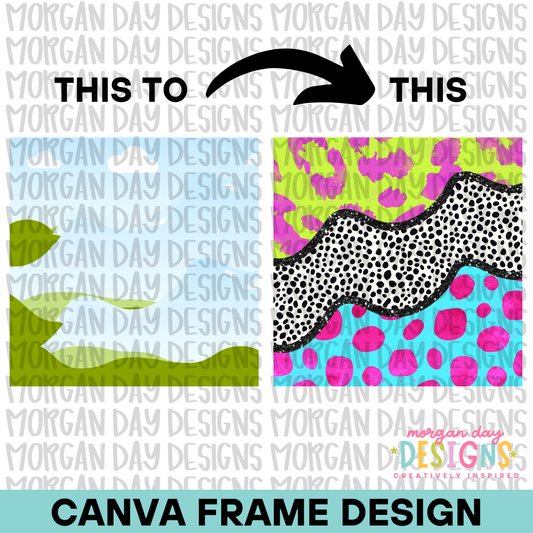 Wavy Background Canva Frame