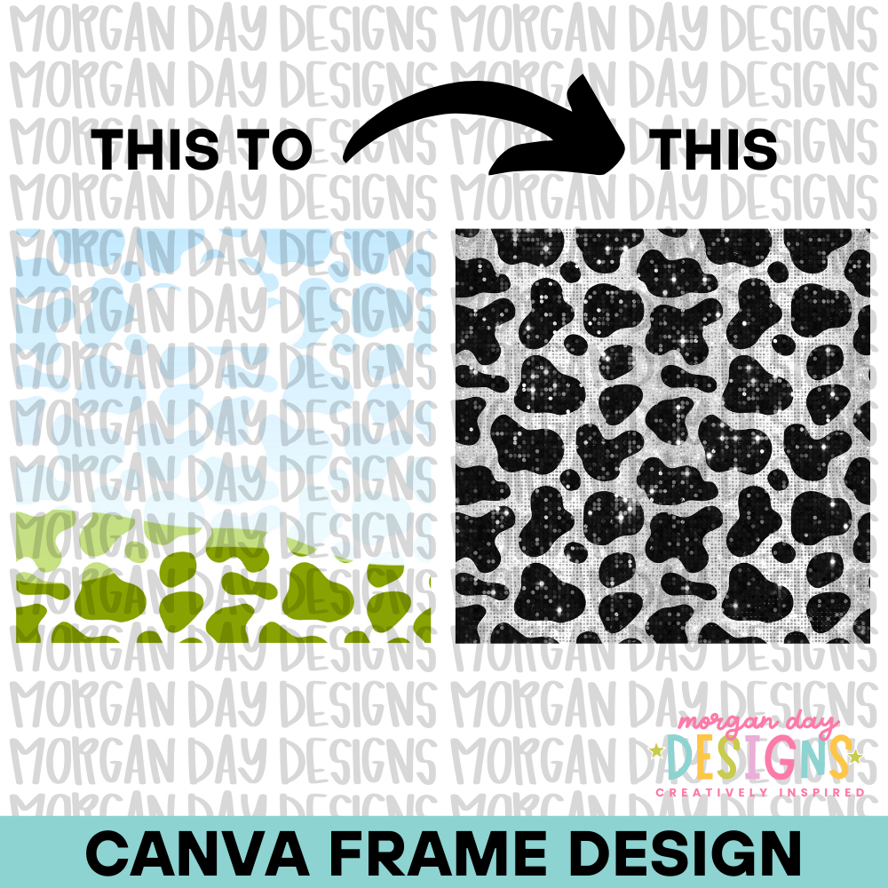 Cow Background Canva Frame