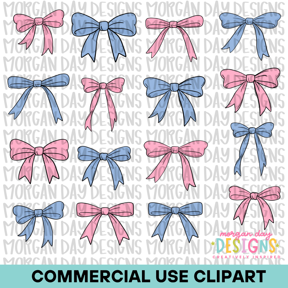 Coquette Bow Clipart Bundle