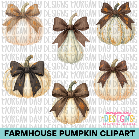 Farmhouse Pumpkin Clipart Bundle