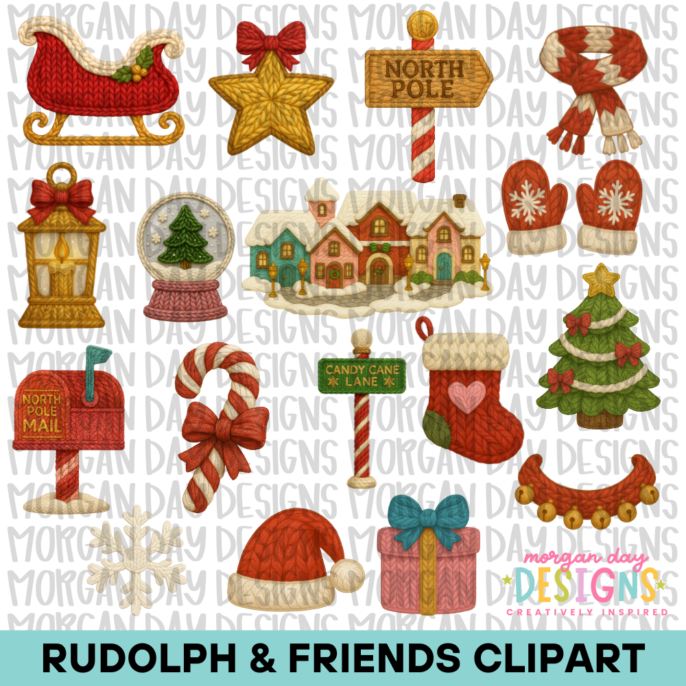 Rudolph & Friends Clipart Bundle
